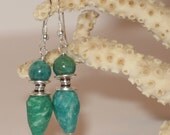 Russian Amazonite and Sterling Earrings