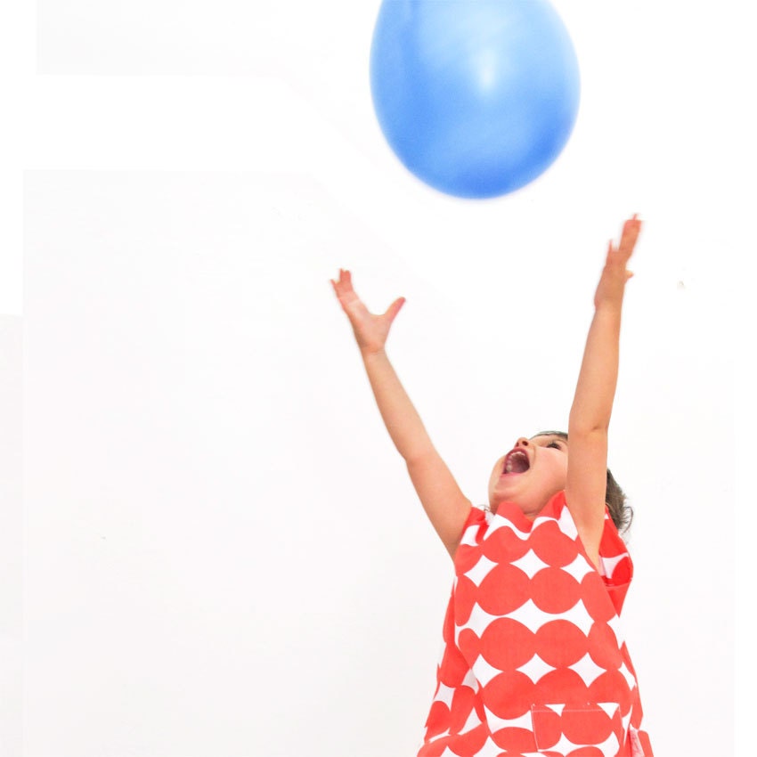 Summerweight Smock Dress - Pebble, in Lollipop