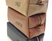 Personalized Gift for Groomsmen Leather HANDMADE Dopp Kit  Toiletry Bag Shaving Kit for Groomsmen Gift