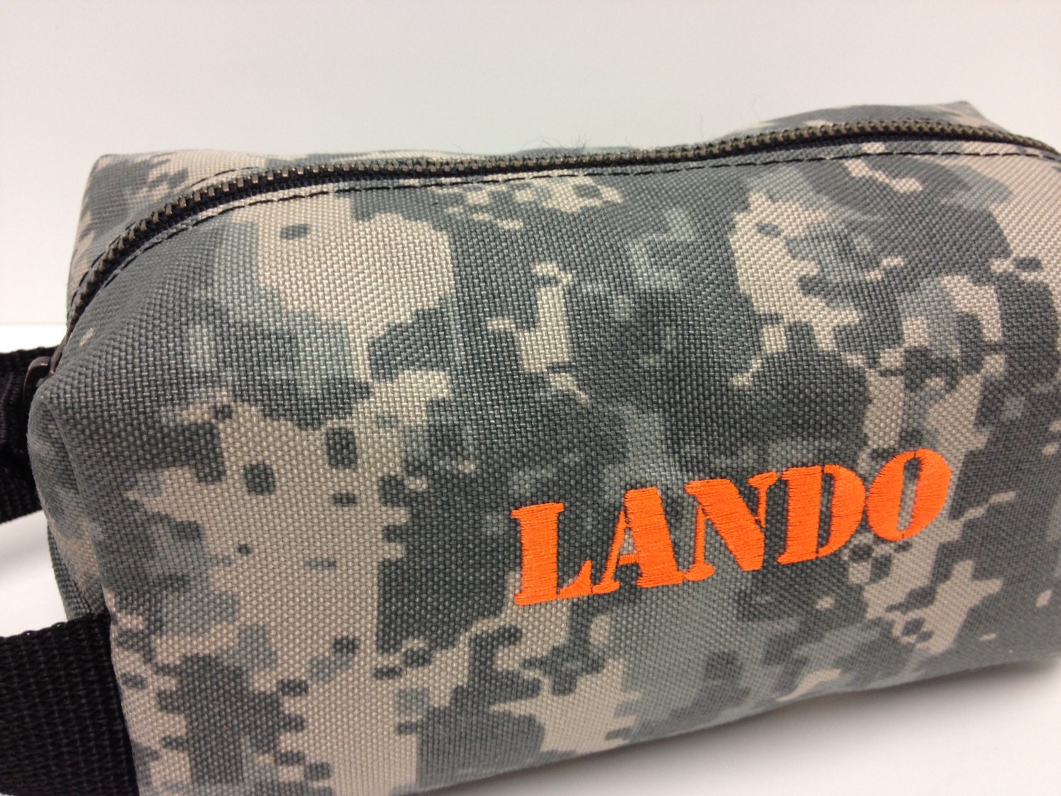 Personalized Ditty Dopp Toiletry Bag Camoflauge Camo HANDMADE Gift for Hunter Soldier Man