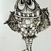 Illustration elephant and bird Art Prints by Mary Vogel Lozinak      srajd zentangle zen tangle 10x14 tateam EUC team
