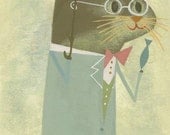 The far sighted otter.  Limited edition 11x14 print by Matte Stephens.