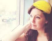 Sunshine Yellow Feather Fascinator Headband