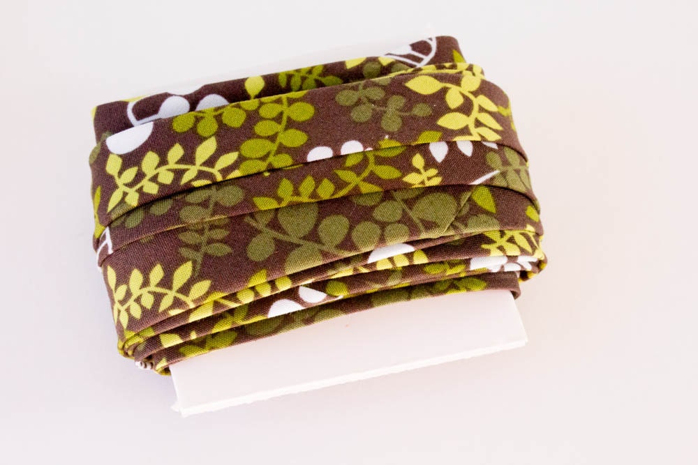 handmade single fold bias tape pretty little leaves