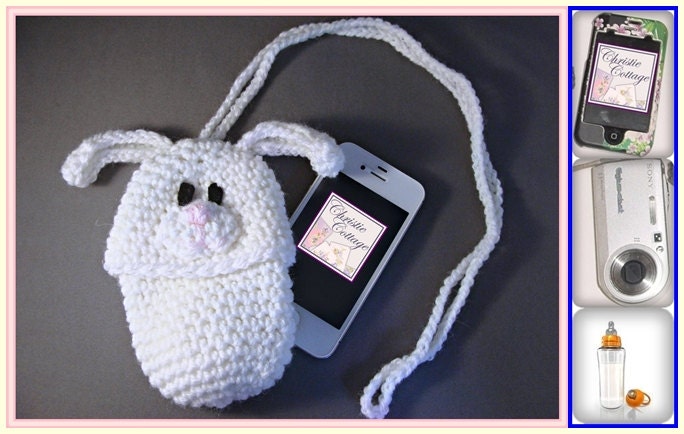 Bunny Pouch (Cell phone, bottle camera, cozie, case, holder) PDF pattern