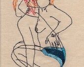 Double Exposure No. 3 Embroidered Wall Hanging