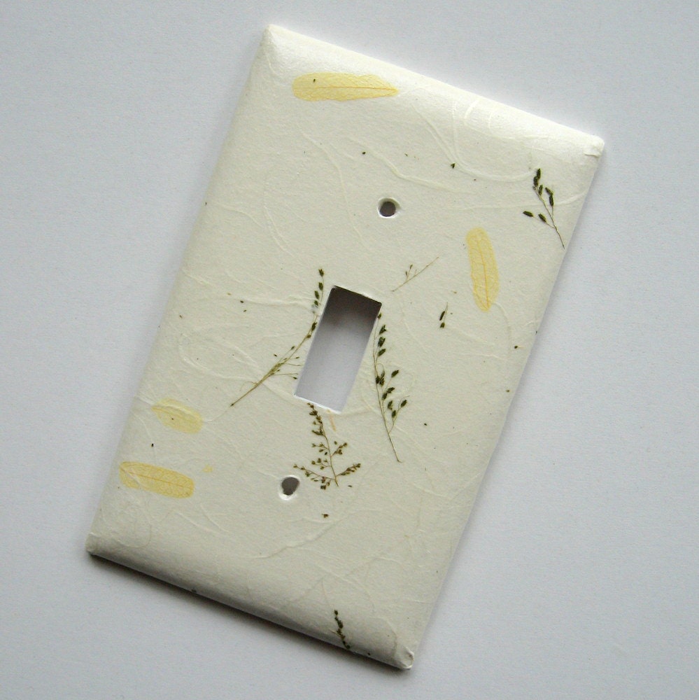 Yellow Tamarind Leaves Nature Switch Plate