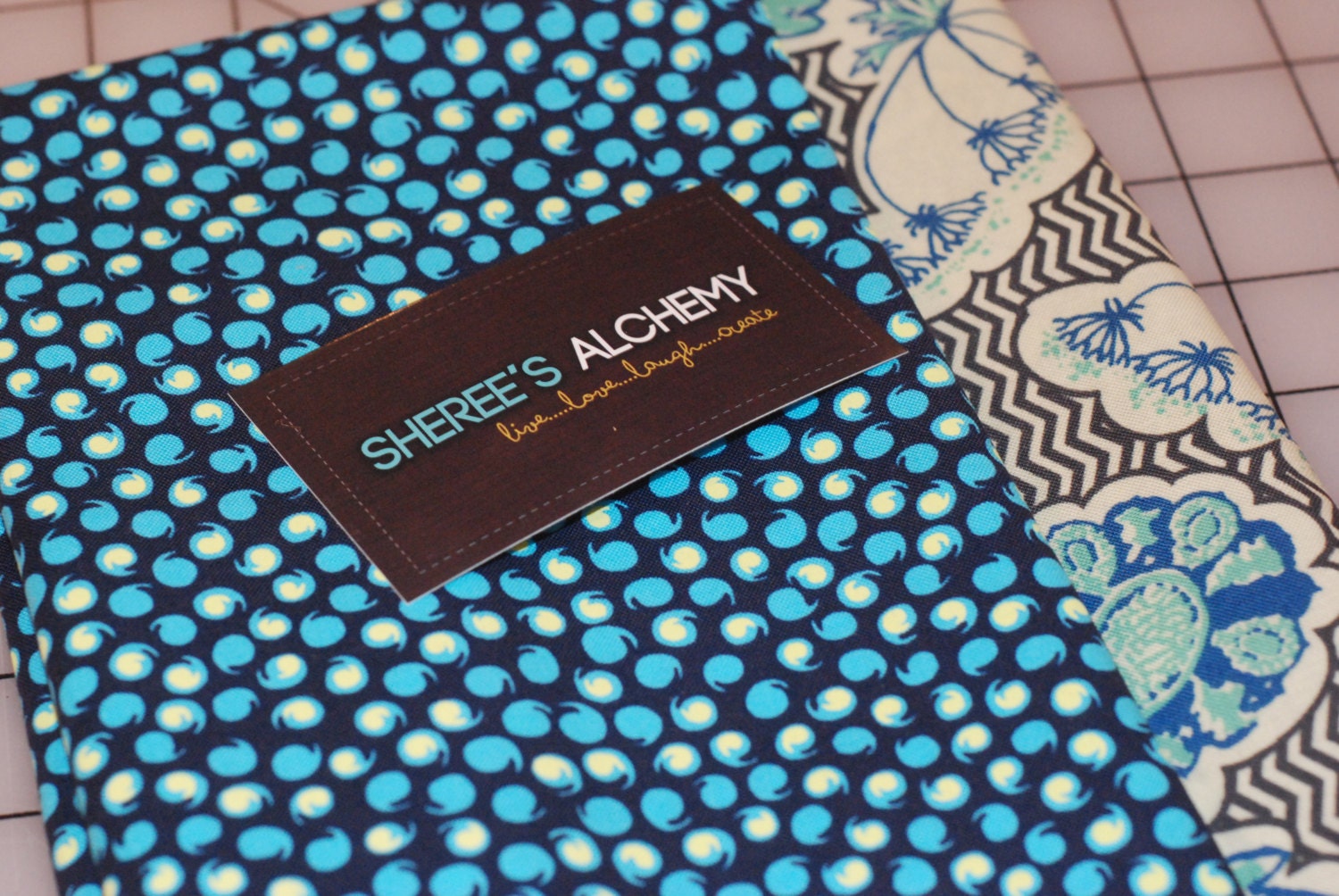 Lark and Field Study Cotton Fat Quarter FQ Bundle 2 prints Gray Blue White Quilting Sewing Modern Fabric Floral Geometric shereesalchemy