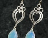 ON SALE - Opal Quartz Bridal Chandelier Earrings