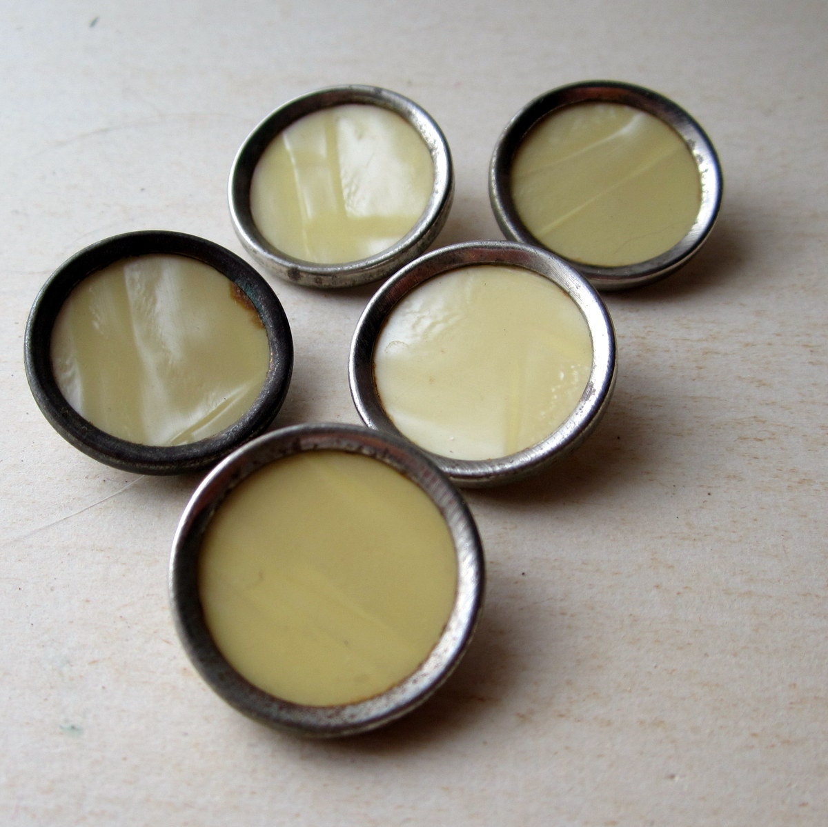 Button Love Celluloid and Metal Lot like typewriter keys