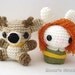 Brother and Sister - Fairy Tale Deer and Moon Bun - Amigurumi Deer and Bunny Rabbit Doll