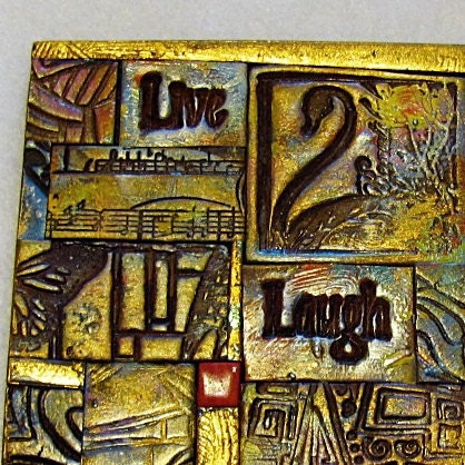 Live Laugh Love Polymer Clay Tile Mosiac