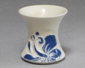 Blue Hibiscus Tiny Flared Vase... In Stock