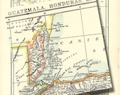 map of Guatemala and Honduras.....from 1904....instant download...digital map no. 573