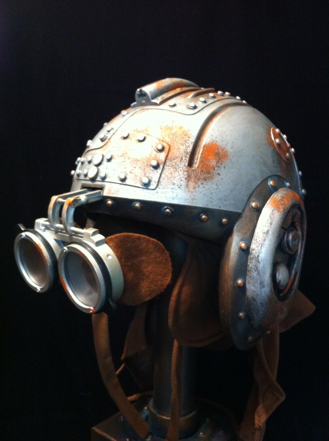 Steampunk ANAKINS Pod Racer Helmet Rusted Bronze & Silver Star wars Life Size Cosplay
