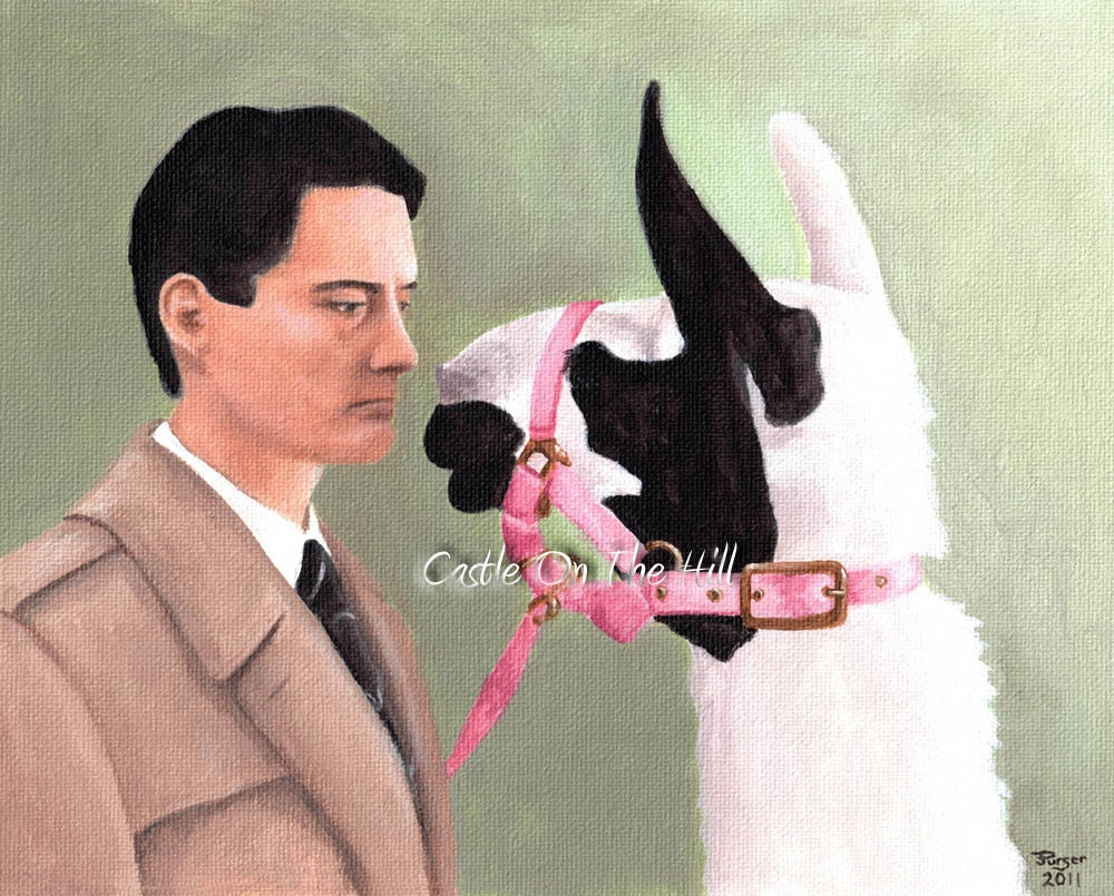 Twin Peaks - Coop and the Llama - 8 x 10 print