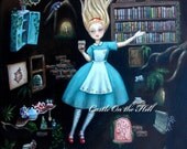 Alice's Adventures In Wonderland - Down The Rabbit Hole - Original painting
