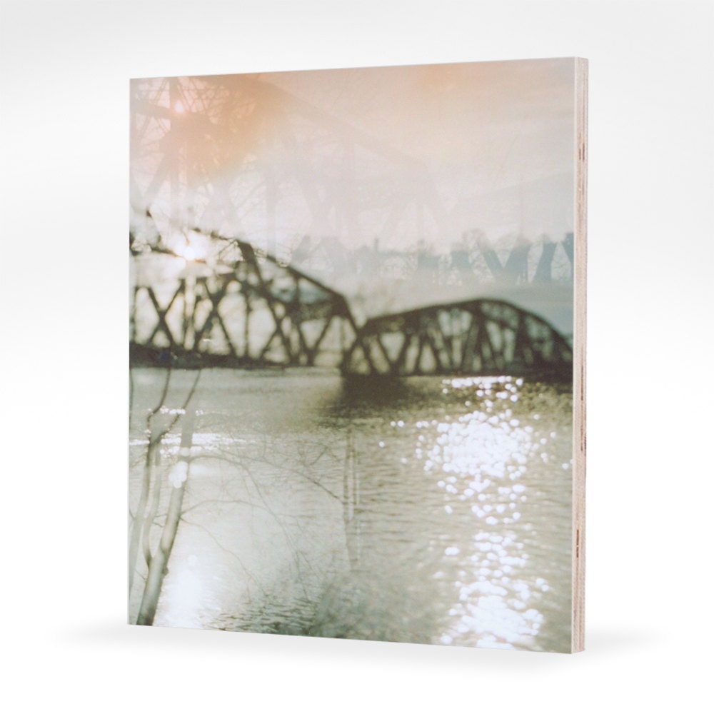 hazy.  8" x 10" photograph mounted to maple panel.  ready to hang.