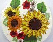 Polymer clay cane. Unique milefiore 1" wide. Details bouquet flowers - Dreams about Summer