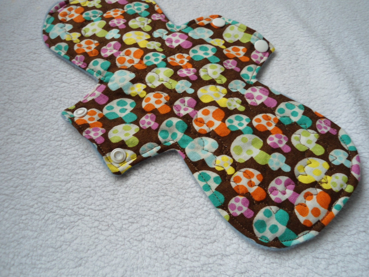 10 inch -with PUL- Mushrooms Cloth Menstrual Pad Cotton Topped Mama Pad