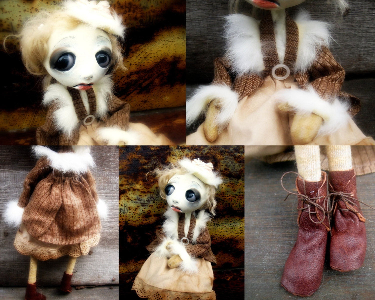 Loopy Gothic Art Doll Ooak Doll Jadzia Gorski RESERVED for A