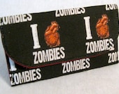 Zombie I love zombies mini wallet card pouch black