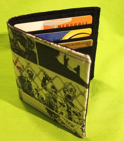 Walking Dead mens wallet zombie fabric bifold comic