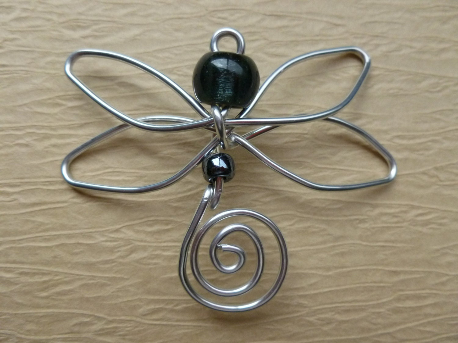 DRAGONFLY SHAWL PIN wirework
