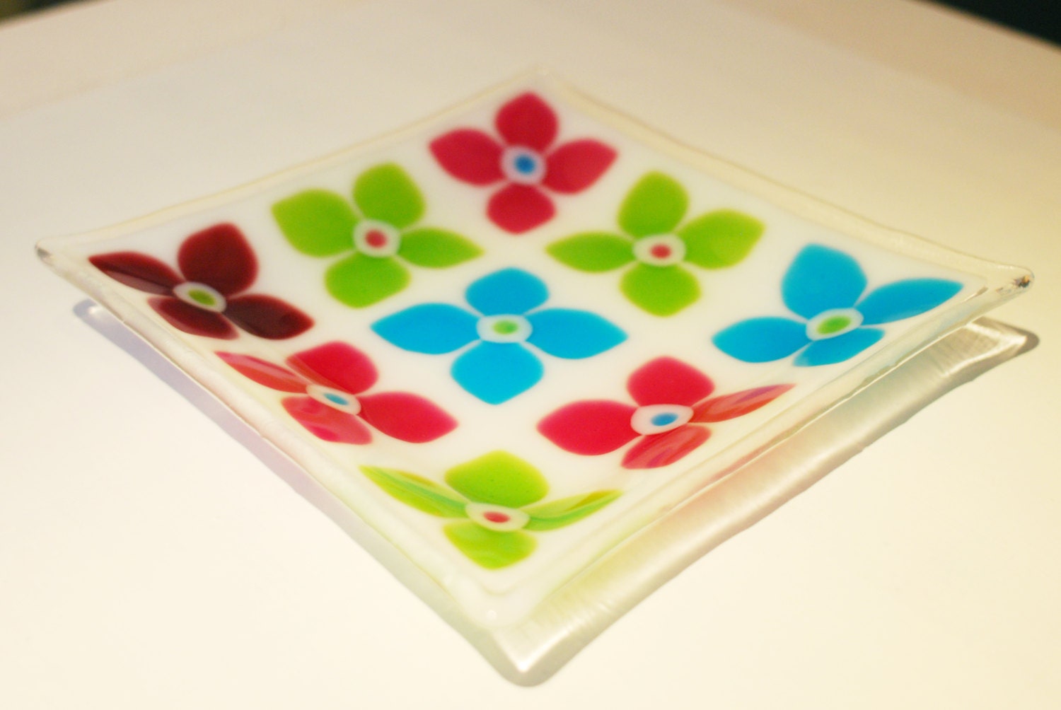 Fused glass dish Mid Century  free shipping UK