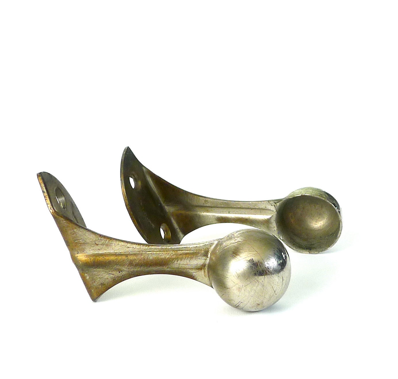 Nickel Plated Brass San-O-La Towel Bar Brackets
