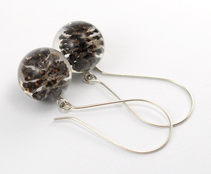 Cone Earrings, Forest Cone Sterling Silver Earrings