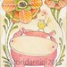 pink hippopotamus painting - 8 x 10 - archival and limited edition print by cori dantini