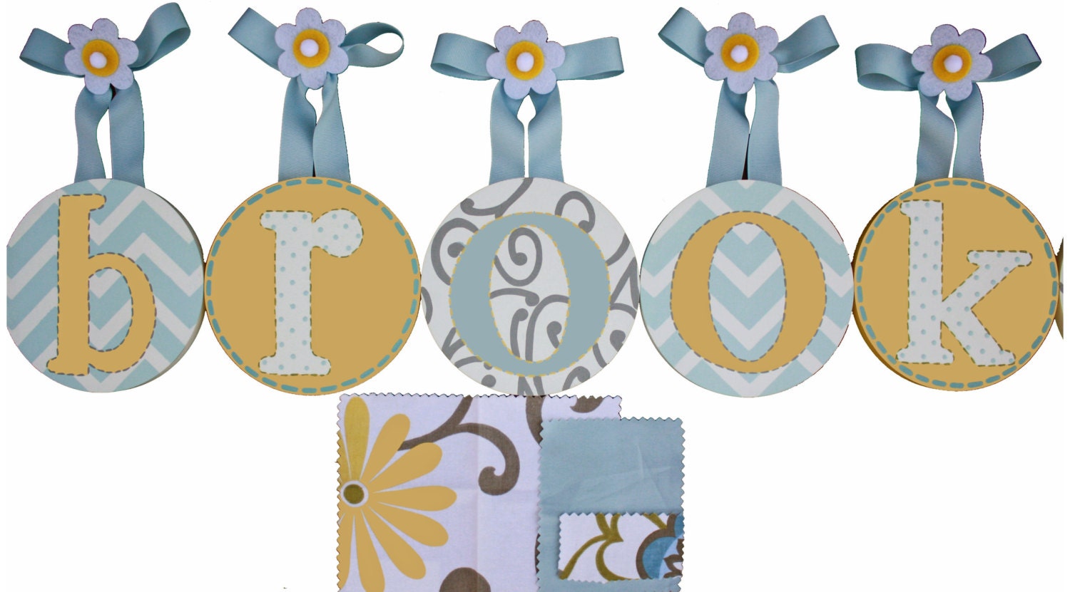 NEW DESIGN Baby Kids Nursery Round Hanging Wall Letters Decor