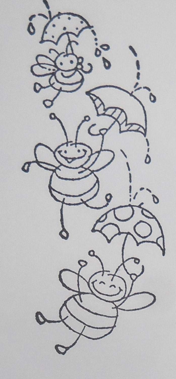 UM Rainy Day Silly Bugs Rubber Stamp