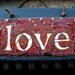 Love Mosaic Sign on Slate