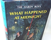 Hardy Boys Book Desk Clock What Happened at Midnight Book Upcycled Clock Vintage Home Decor Office Clock