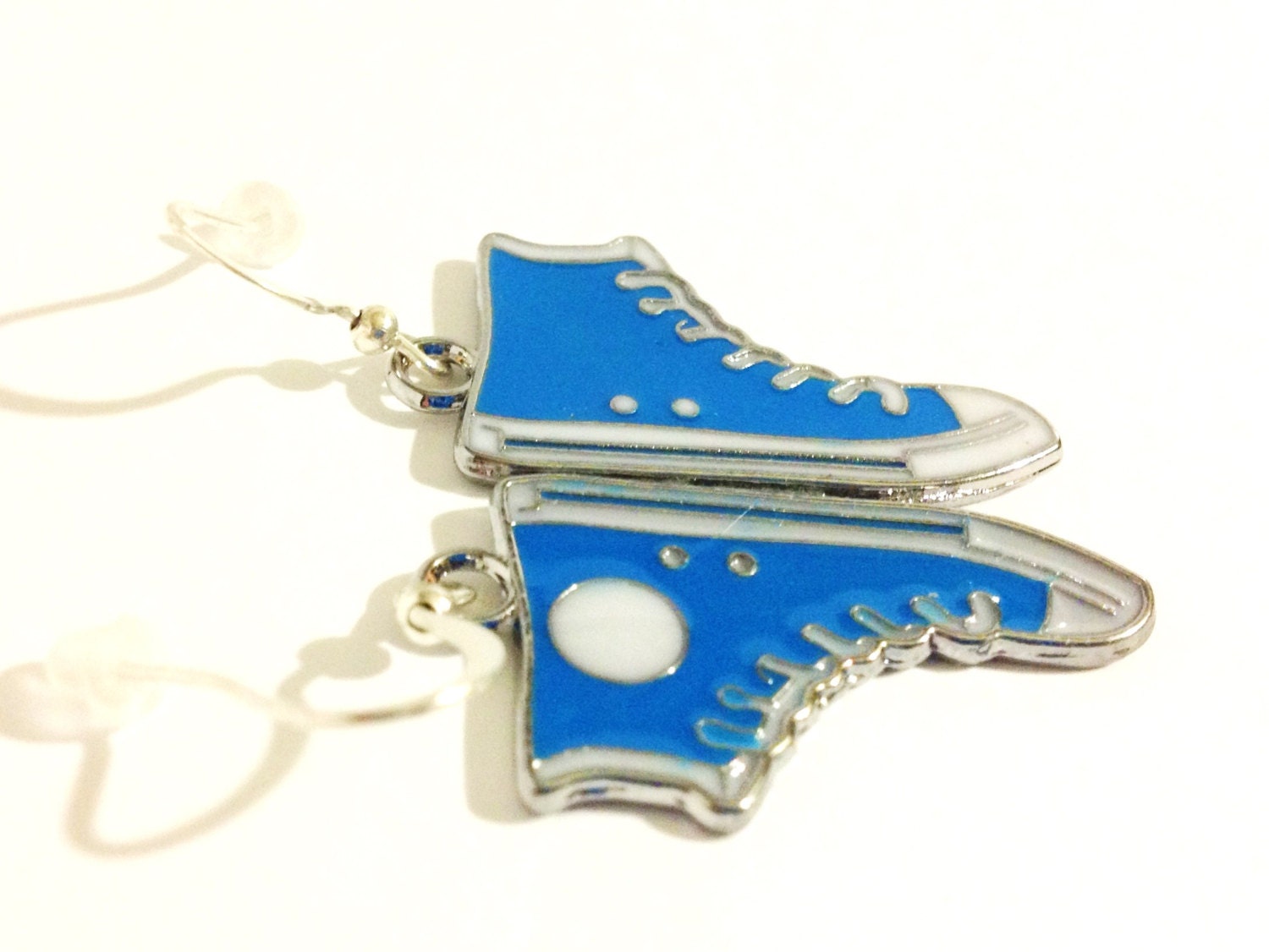 Turquoise Converse  Running Shoe Earrings   Chucks    READY TO SHIP