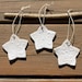 Set of 3 Stars, Cottage Chic Ornaments