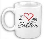 I Love Heart My Soldier Airman Marine Sailor Coffee Mug Proud Wife Girlfriend Fiancee
