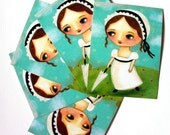 JANE AUSTEN set of 5 postcards cute stationary letter writing pack by TASCHA