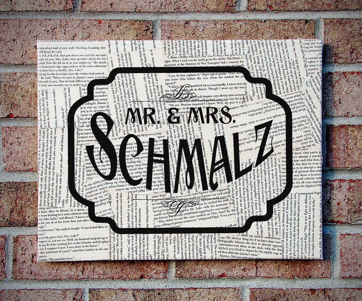 Custom Family Name Canvas Art - Personalized Gift, Wedding Gifts, Family Name Sign - Custom Typography