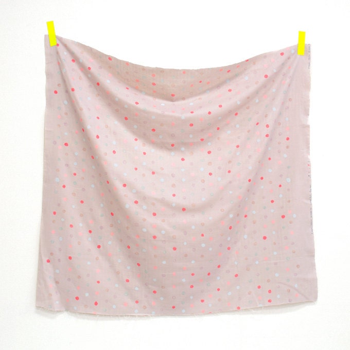 Nani Iro Kokka Colorful Pocho Japanese Fabric - light pink