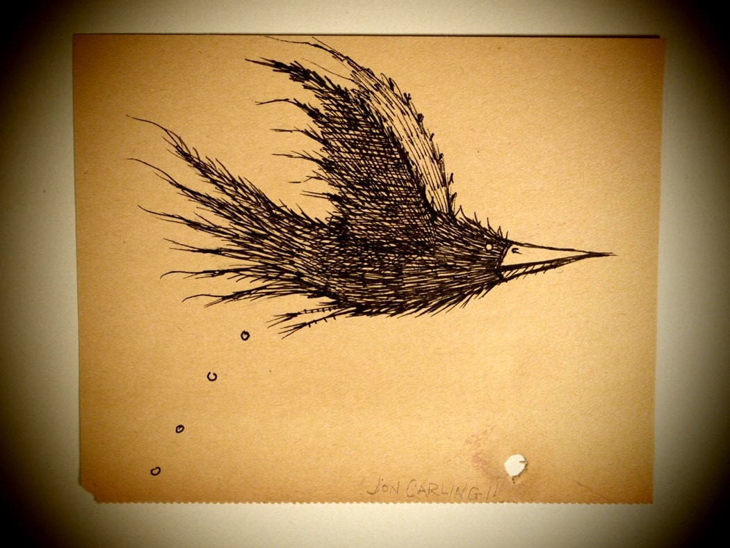 Original Drawing - Shameless Bird