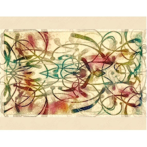 Abstract Modern Art Printable Print 8.5x11: Victoriana