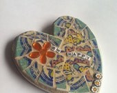 Be Happy Heart Mosaic by Smashgirl