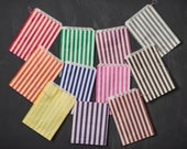 25 striped bags - 5 X 7 - candy, treat, or gift - rainbow assorted
