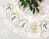 Tea Time Bunting, vintage style party decoration, garland, high tea, bridal shower, baby shower, Alice in Wonderland, Marie Antoinette