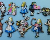 Alice in Wonderland Collection - 10 Laser Cut Wooden Pieces