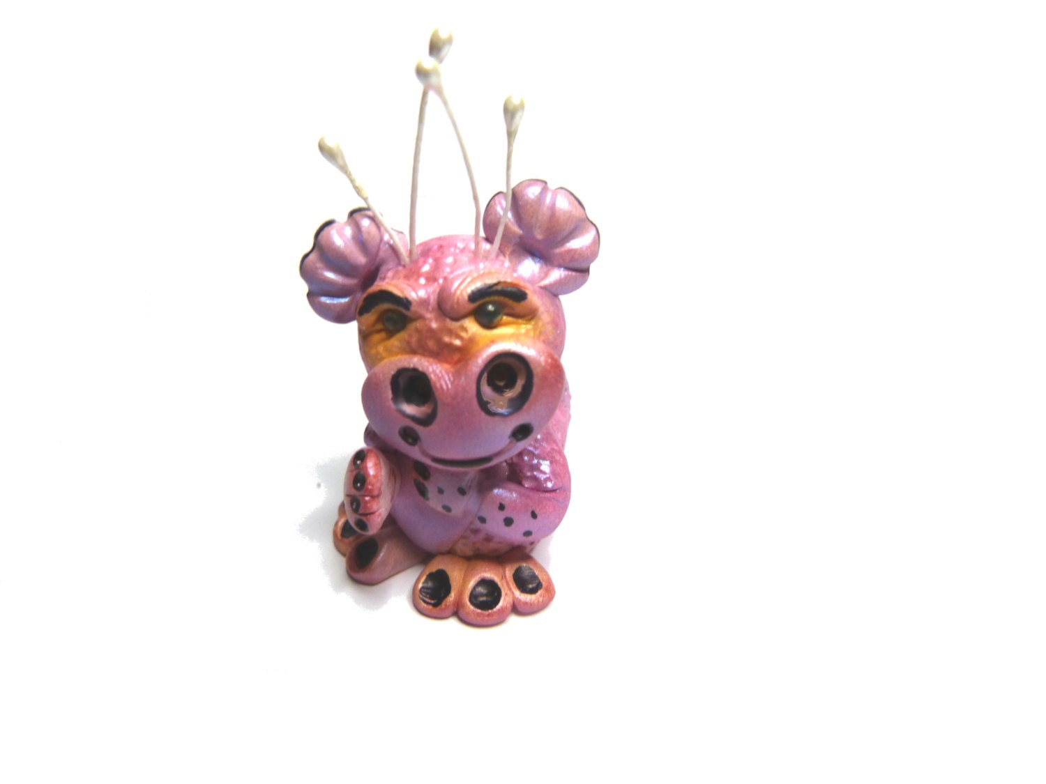 OOAK Polymer Clay Fantasy Miniature Art Dragon Handcrafted Original Art Sculpture ITEM PR47