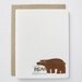 Animal Pun Card / Bear Love Note Card / Handmade Greeting Card / Bear Card